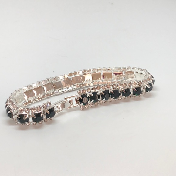 12ct London GREEN SILVER tennis bracelet -boutique - Picture 5 of 8